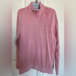 Vineyard Vines Men's Light Pink Half-Zip Shirt